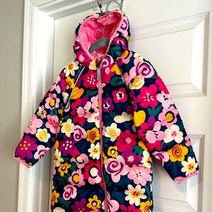 Floral Hooded Snowsuit for Kids